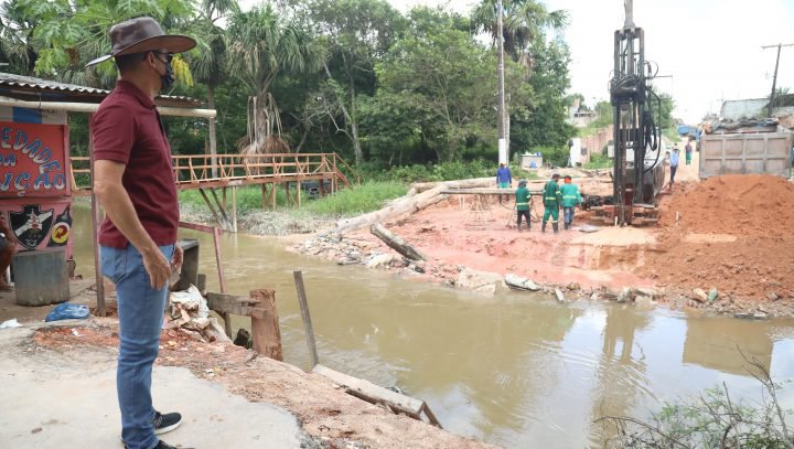 Você está visualizando atualmente Construção da nova ponte da Comunidade Nobre tem término estipulado em 60 dias