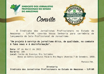 Você está visualizando atualmente Lançamento Oficial do Projeto do Selo de Jornalismo Profissional