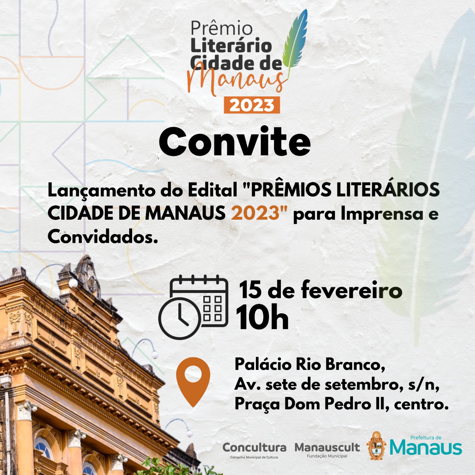 Leia mais sobre o artigo Prefeitura lança a edição 2023 dos ‘Prêmios Literários Cidade de Manaus’ com novidades