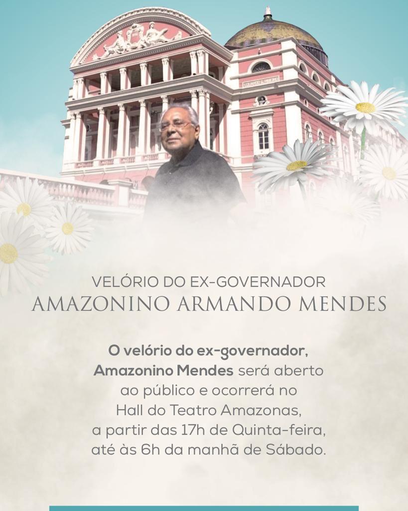 Você está visualizando atualmente Velório de Amazonino será no Teatro Amazonas