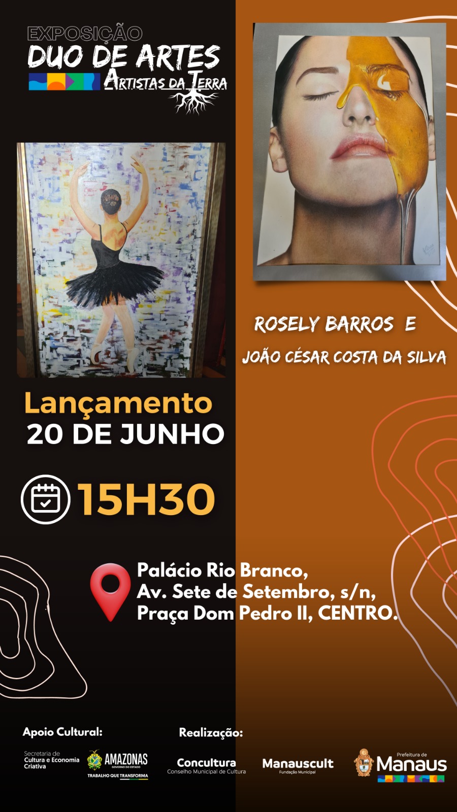 Você está visualizando atualmente Prefeitura de Manaus realiza a Exposição “Duo de  Artes: Artistas da Terra” no Palácio Rio Branco