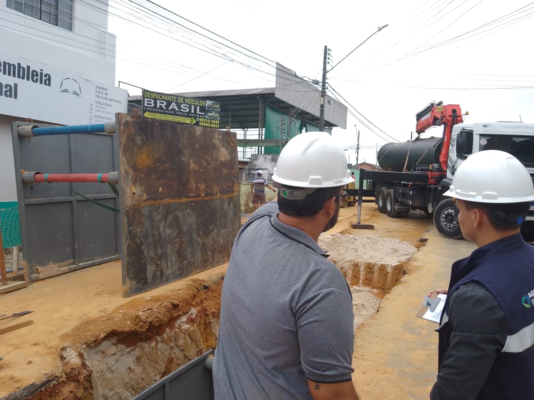 Você está visualizando atualmente Ageman vistoria implantação de nova adutora no bairro Santo Antônio