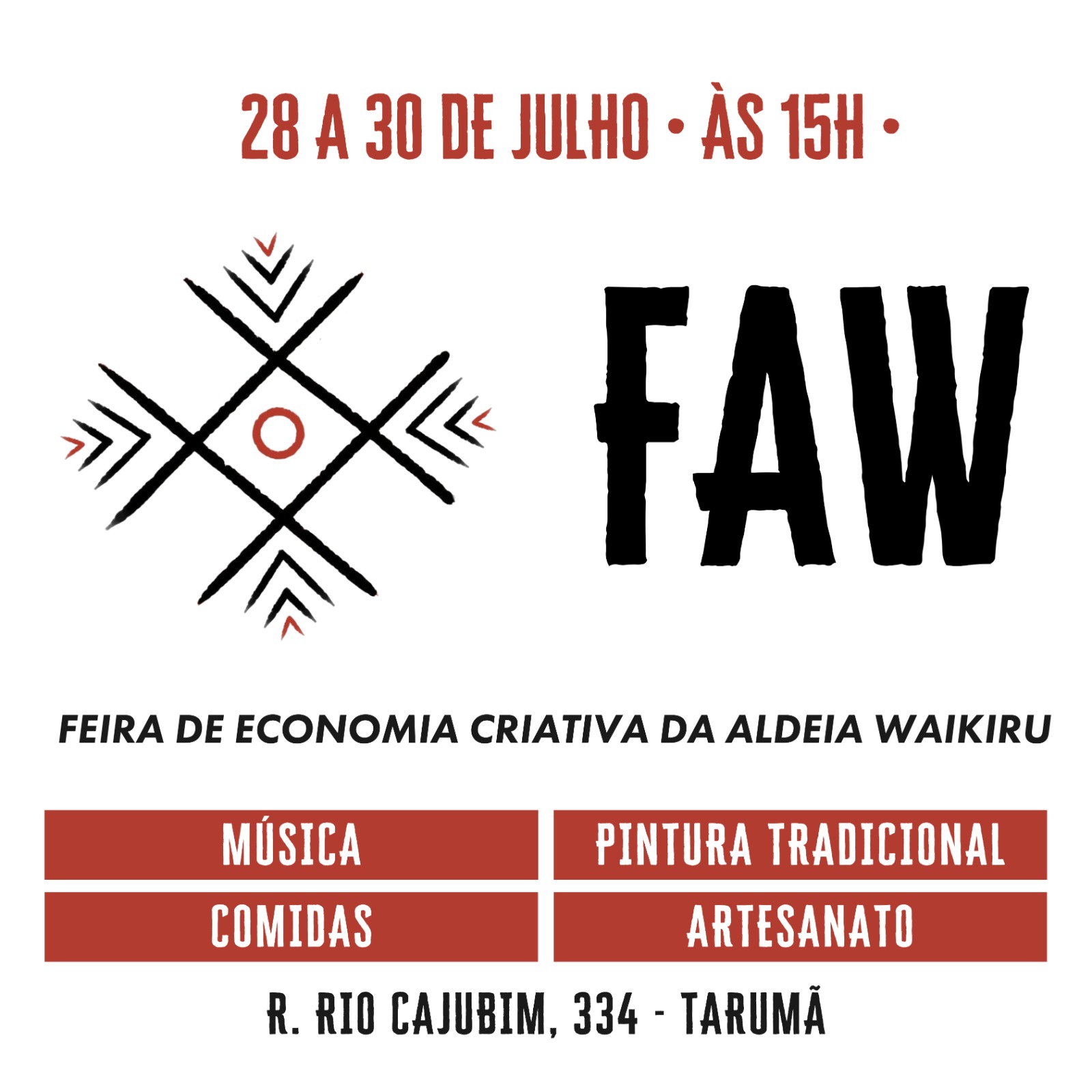 Leia mais sobre o artigo Feira de Economia Criativa da Aldeia Waikiru (FAW)