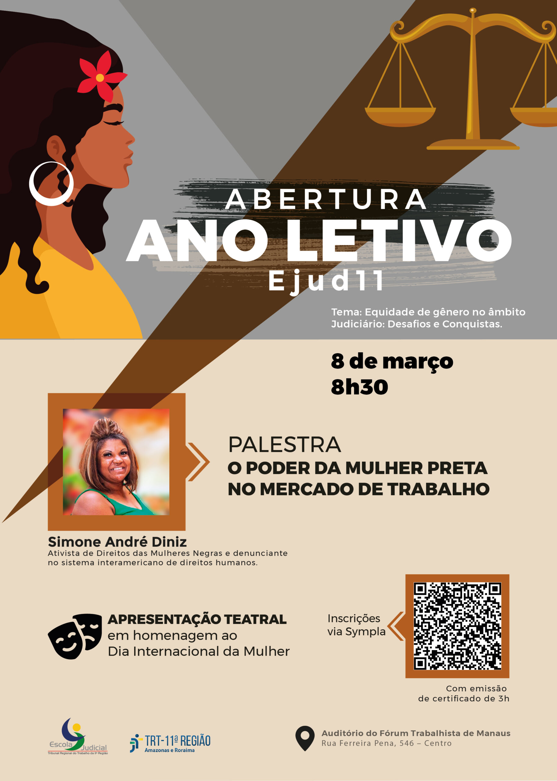 Leia mais sobre o artigo Abertura do ano letivo da Ejud11 discutirá igualdade de gênero no âmbito Judiciário