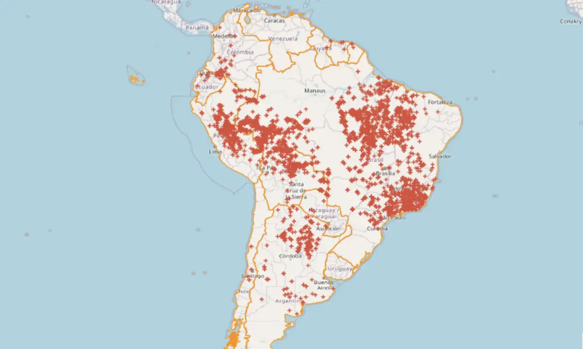 Você está visualizando atualmente Brasil concentra 71,9% das queimadas na América do Sul nas últimas 48h