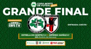 Leia mais sobre o artigo Estrela do Norte-AM e Império Japão-AP decidem a 16ª Copa Norte de Futsa (05/12), em Manaus